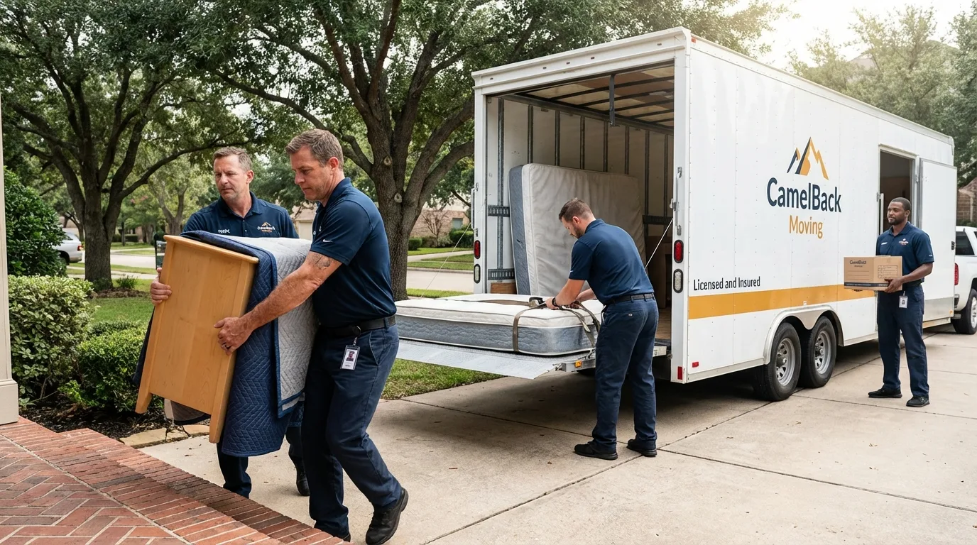 Crew loading residential truck for cross-state move from Calvert City, KY